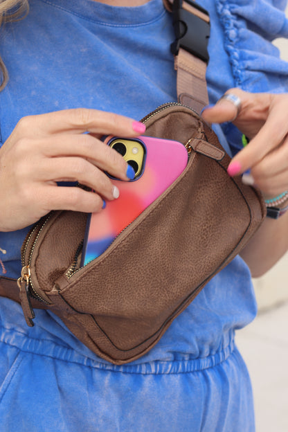 Leather Belt Bag BARN BROWN