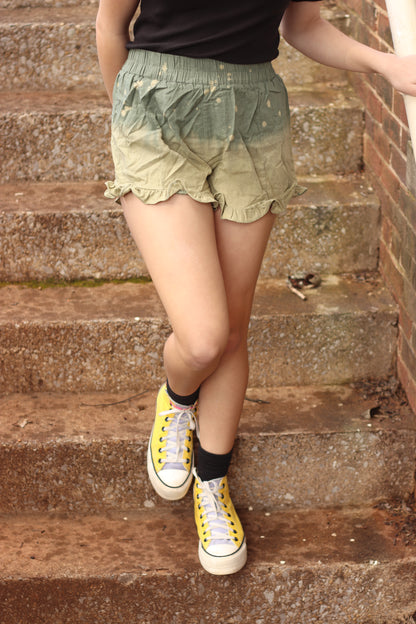 Dip Dye Olive Shorts